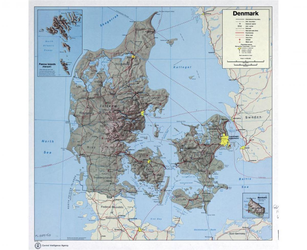 aeroportos internacionais en dinamarca mapa