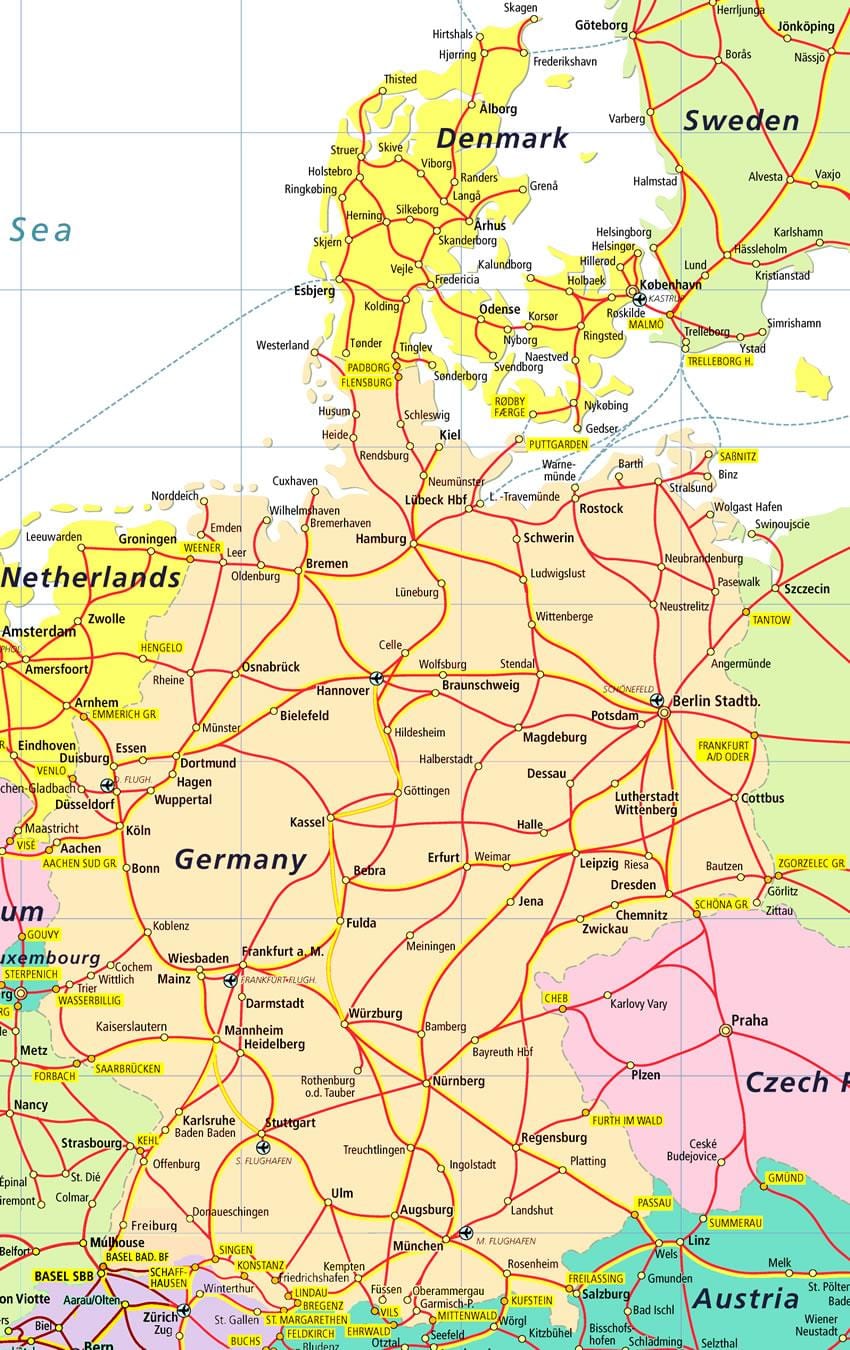 dinamarca atraccións turísticas mapa