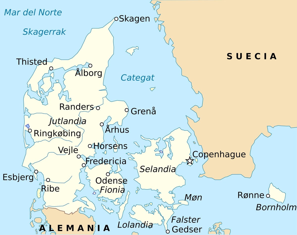 Mapa de frederic dinamarca