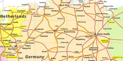 Dinamarca atraccións turísticas mapa