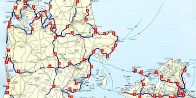 Dinamarca nacional ciclo de rutas mapa