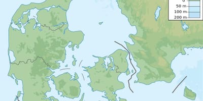 Mapa de dinamarca elevación