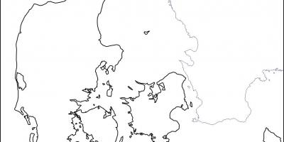 Mapa de dinamarca contorno