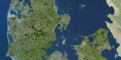 Mapa de dinamarca satélite 