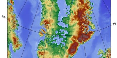 Mapa topográfico de dinamarca