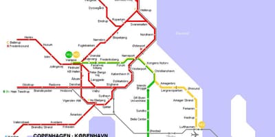 Mapa de dinamarca metro 