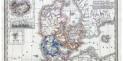 Mapa antigo de dinamarca