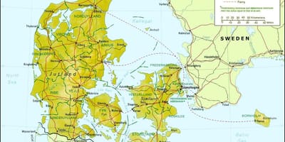 Mapa de dinamarca xeografía 